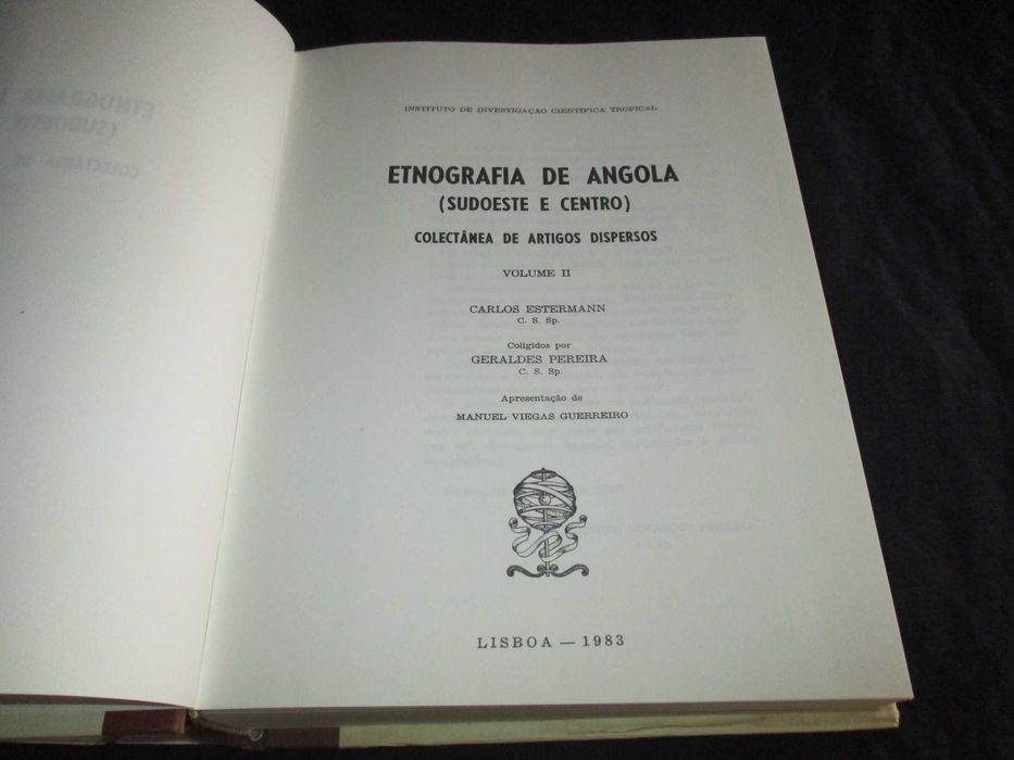 Livros Etnografia de Angola Sudoeste e Centro 1983