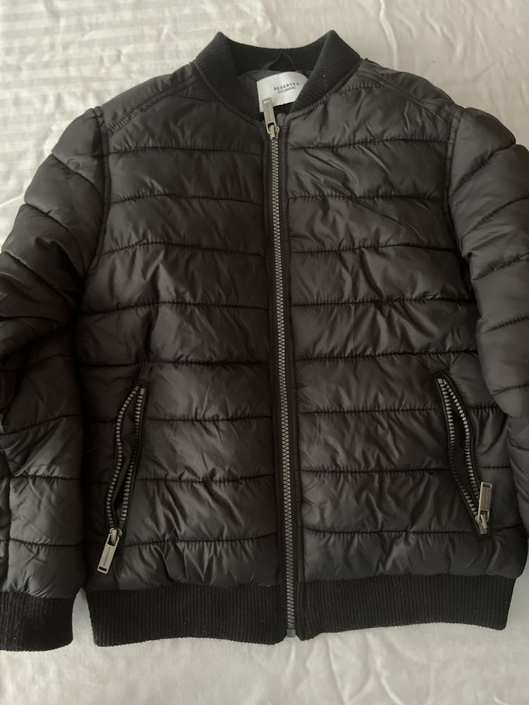 Kurtka przejsciowa ocieplona pikowana  chlopięca reserved 140cm