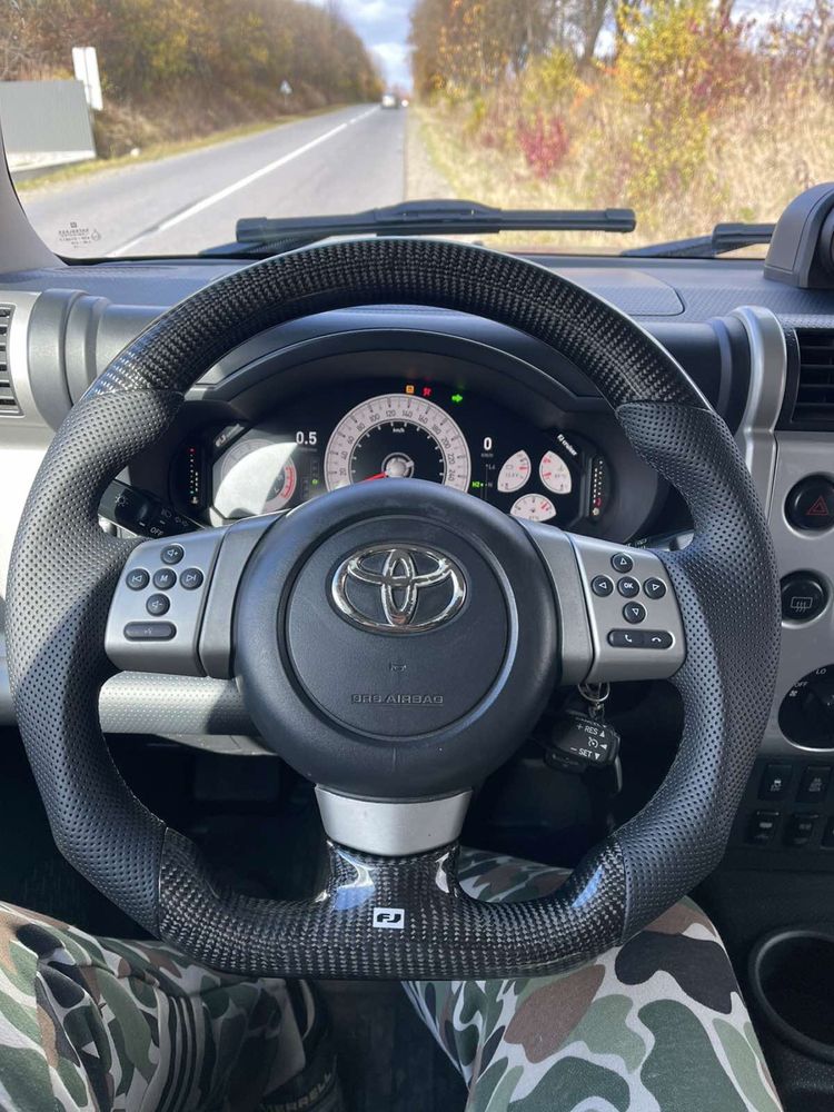Новинка ! Руль для Toyota Fj Cruiser кожа + анатомия кнопки подушка