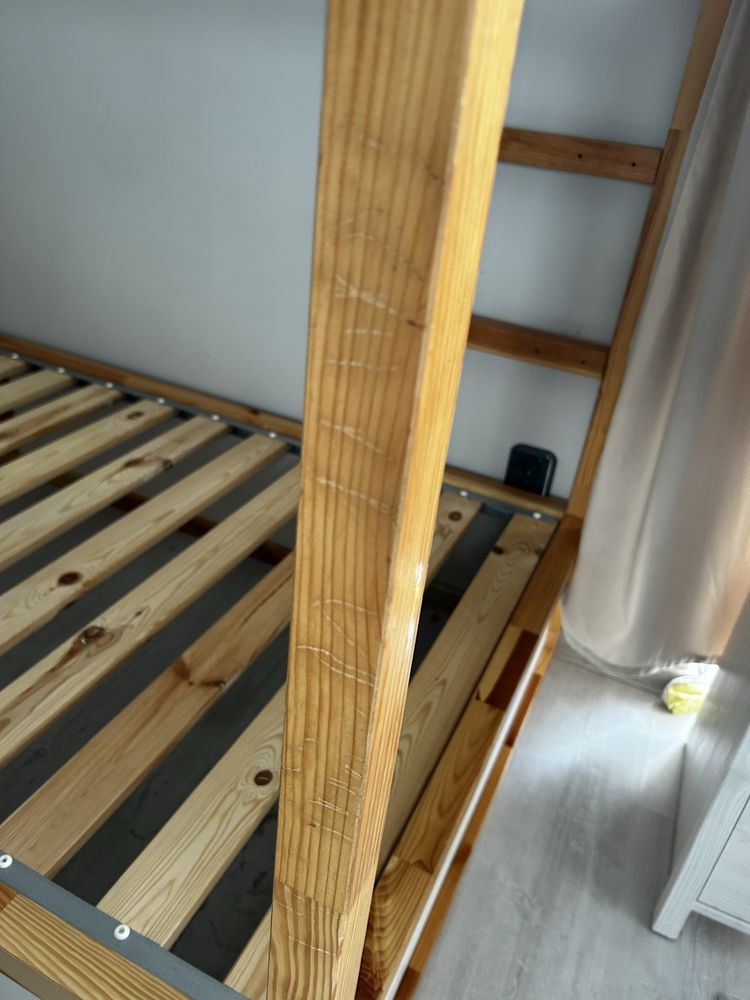 Dwustronne łóżko Ikea Kura +baldachim kosmos