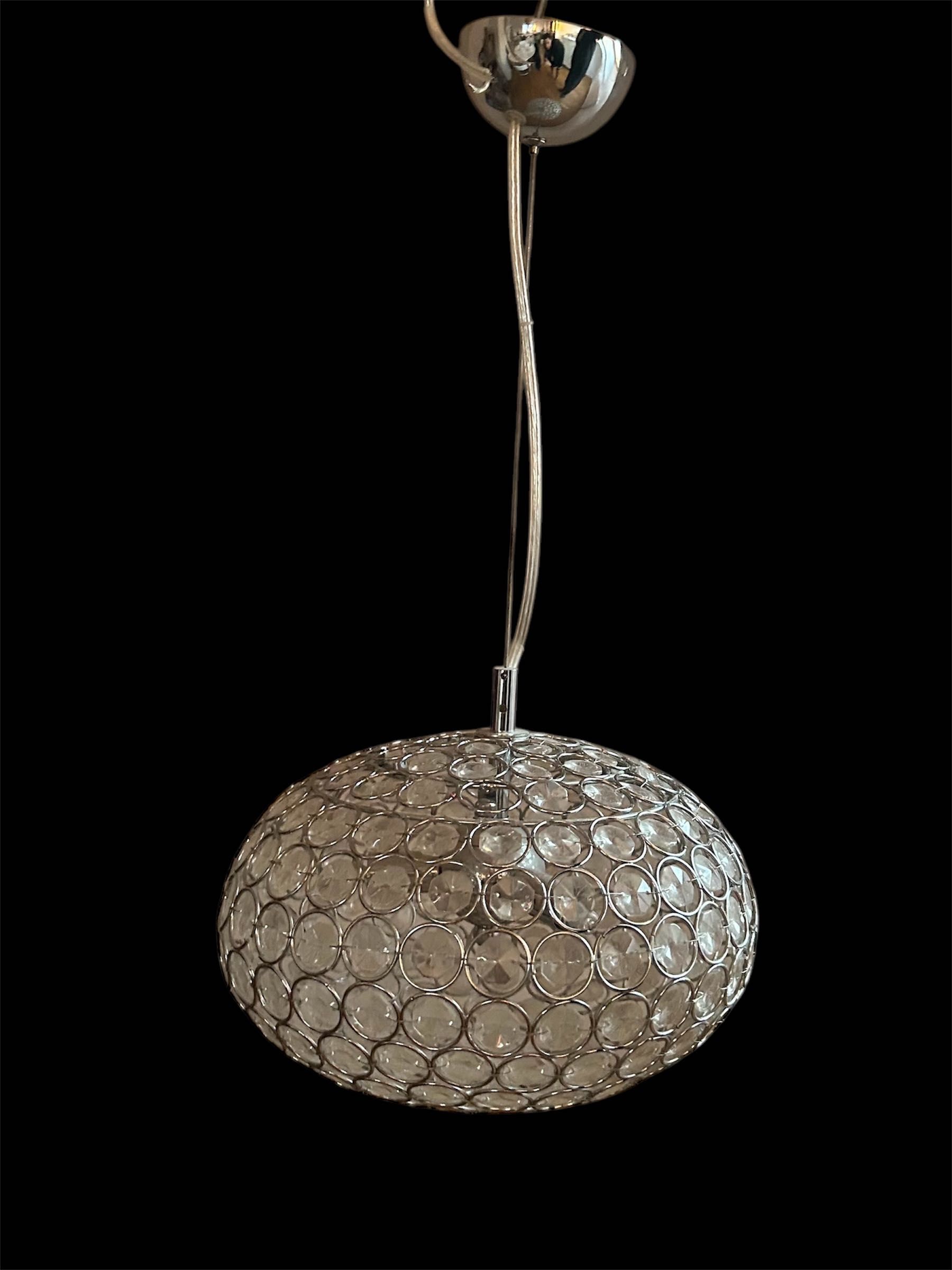 Lampa agata meble kryształki owalna vintage