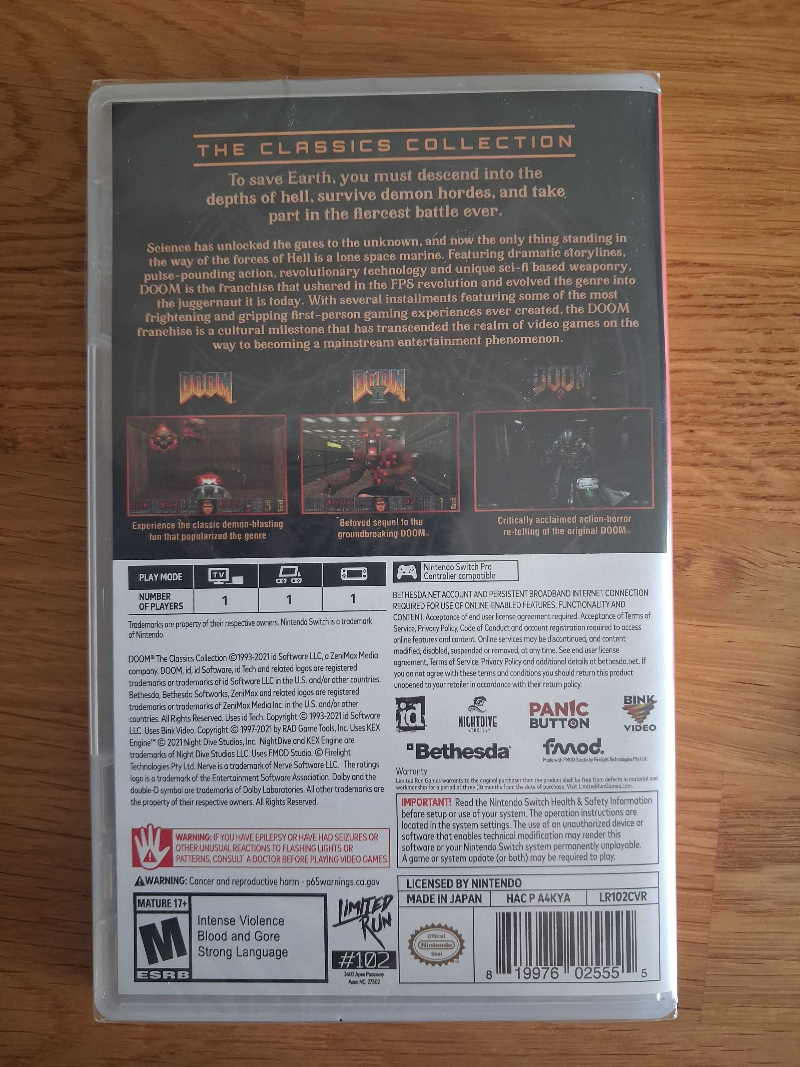 Doom The Classics Collection Switch (Limited Run Games)