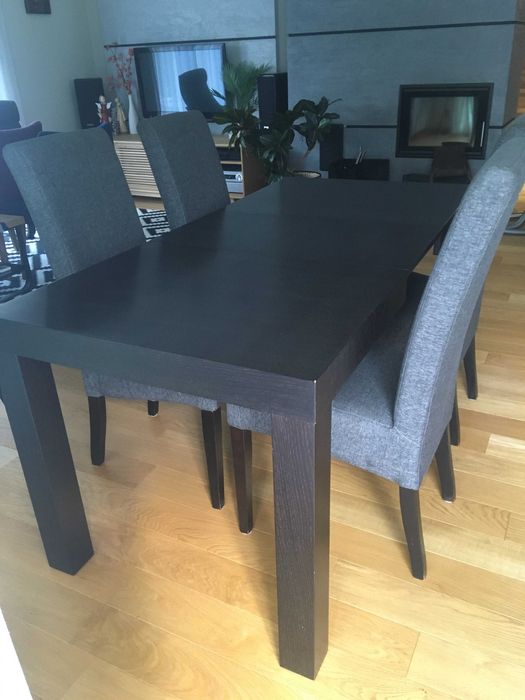 Stół do salonu jadalni rozkladany  80/125/165/205 + 4 krzesła