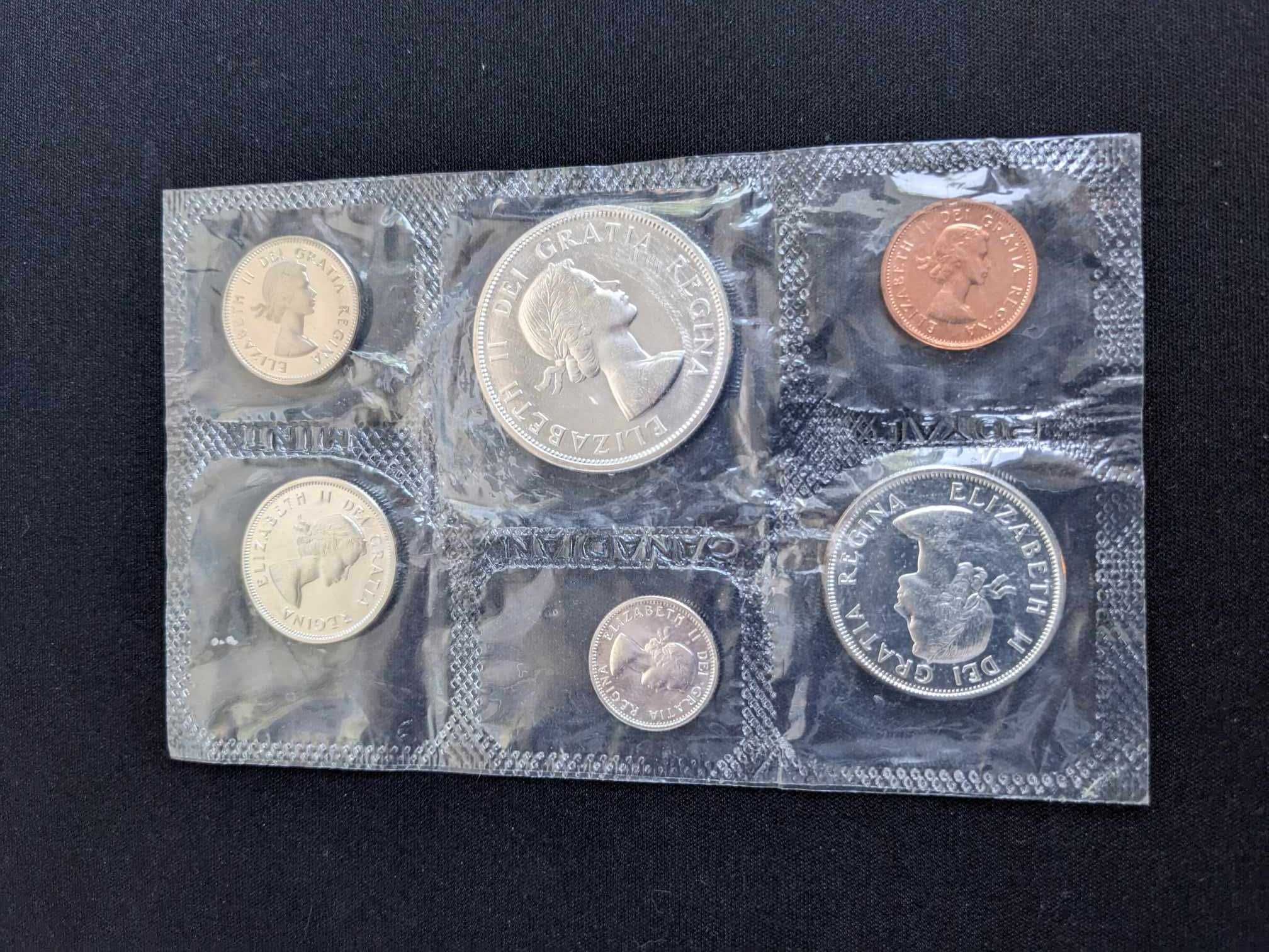 Srebrne monety Kanada - set menniczy 1963, 1967 dolary