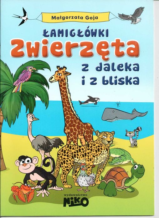 Łamigłówki zwierzęta z daleka i z bliska Małgorzata Goja wyd Niko