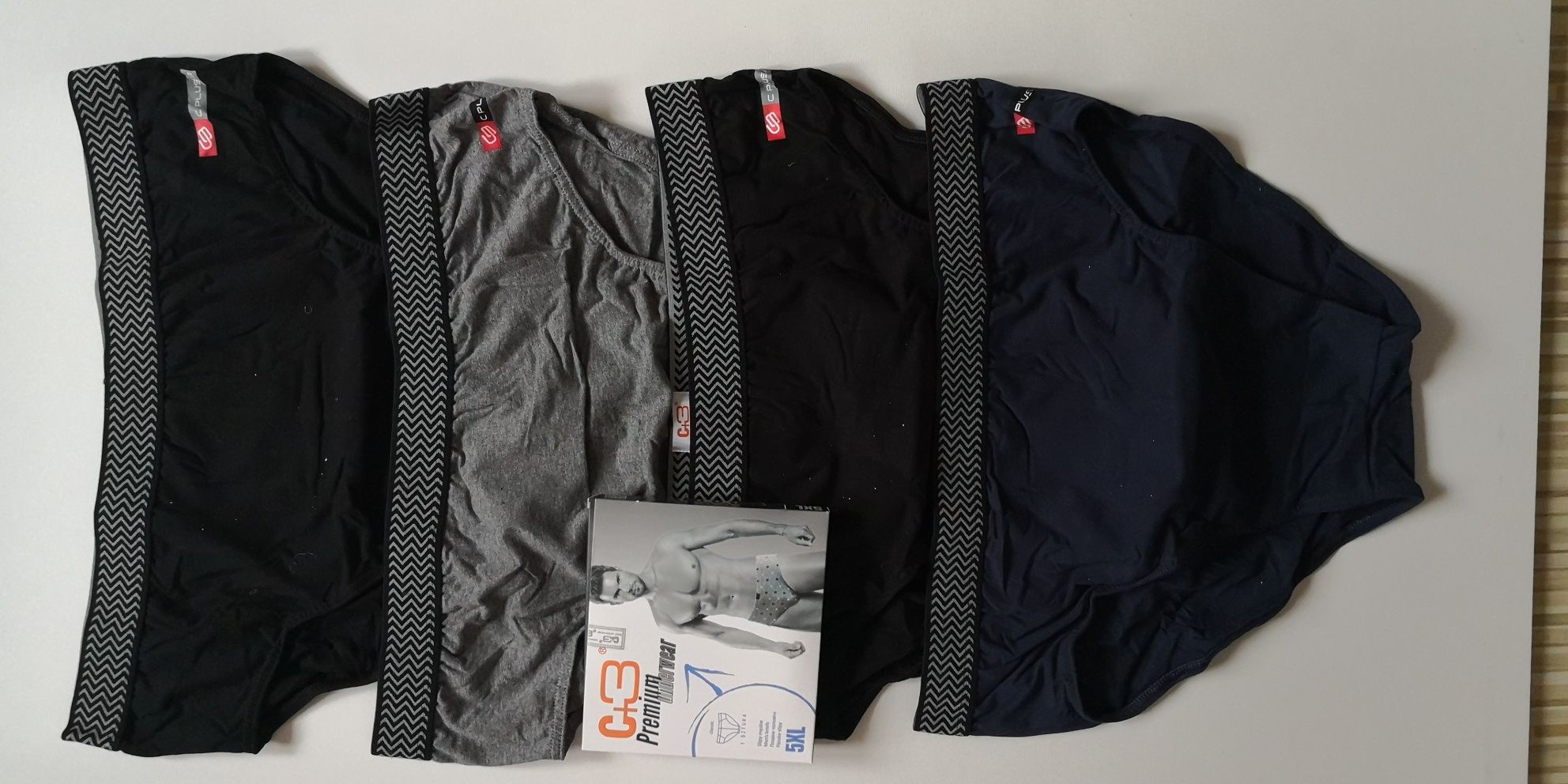 4x Majtki slipki C+3 Premium rozmiar od 2XL-5XL wzory