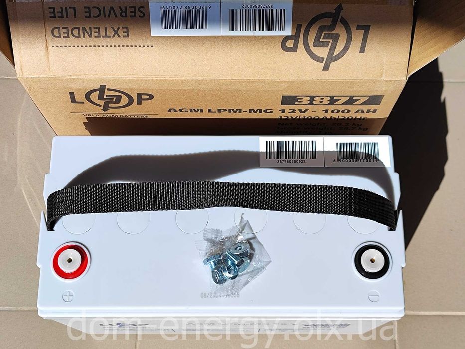 Аккумулятор 100Аh мульти гелевый AGM LPM-MG 12V - 100 ИБП ДБЖ котла