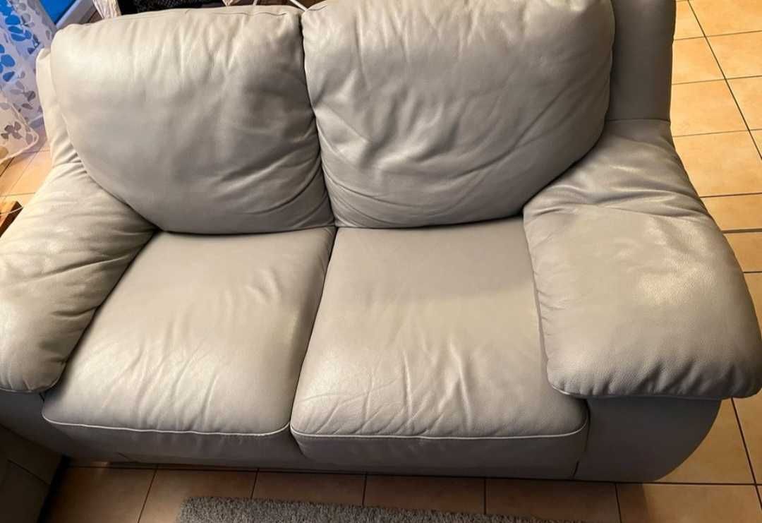 Komplet skórzana sofa 3 osobowa + 2 osobowa