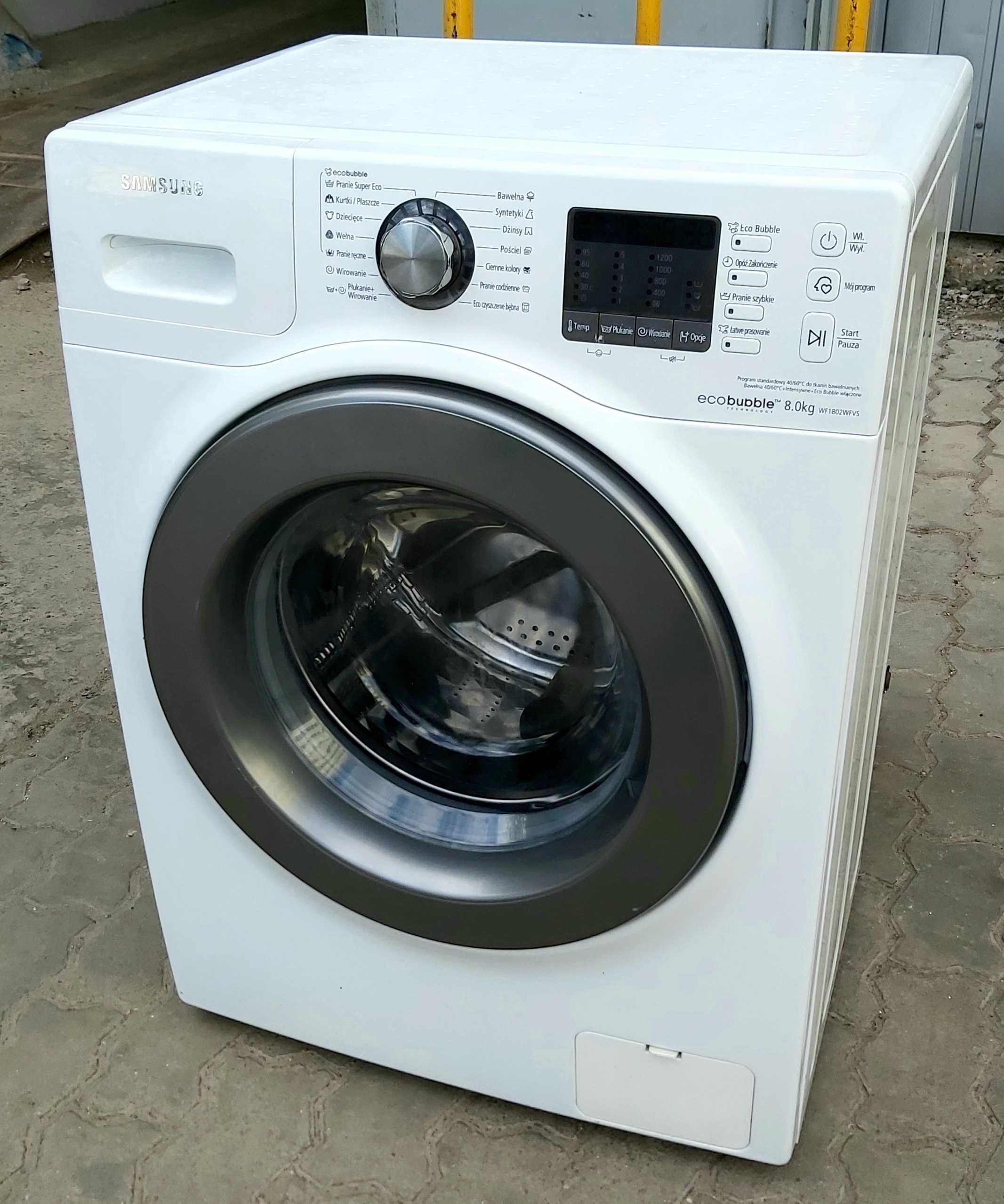 Вузька пралка на 8 кг 45 см Самсунг Samsung WF1802WFVS б/у