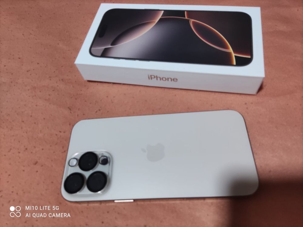 Iphone 16 pro max 256gb titanium deserto como novo