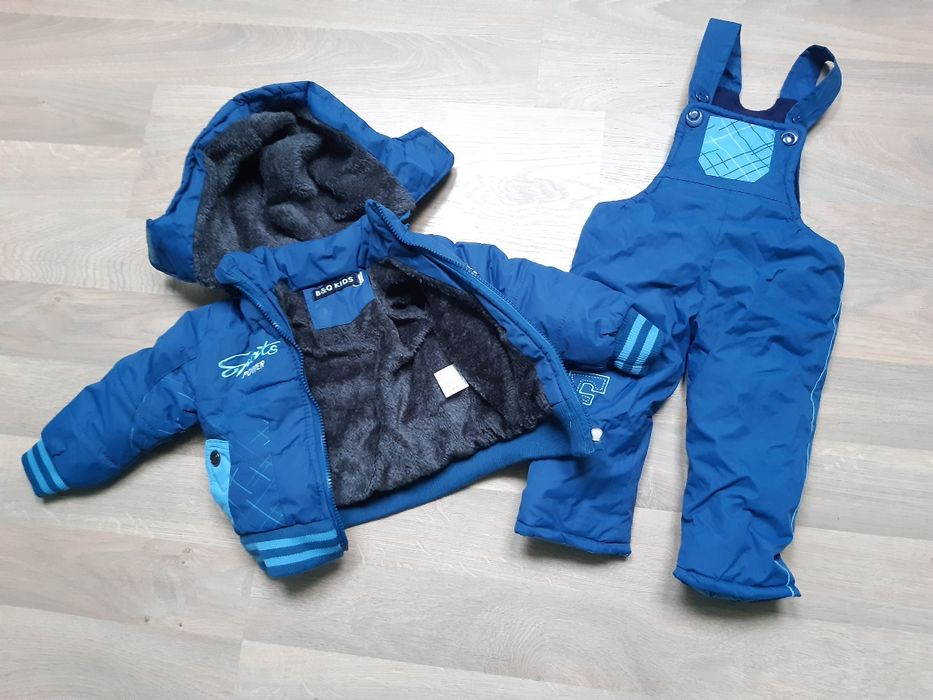 Kombinezon dziecięcy chłopięcy ciepły 12 miesięcy kurtka i spodnie