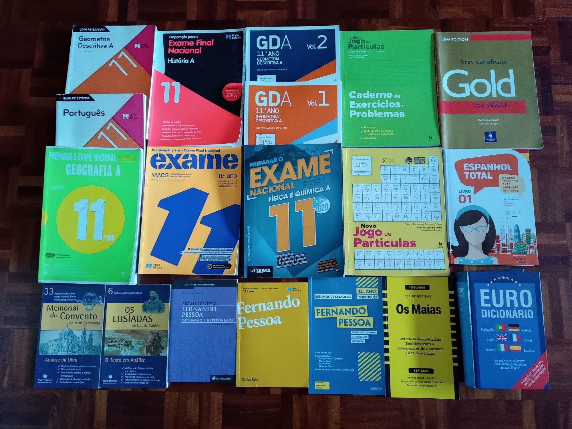 livros manuais cadernos atividades 10º 11º 12º todas as disciplinas