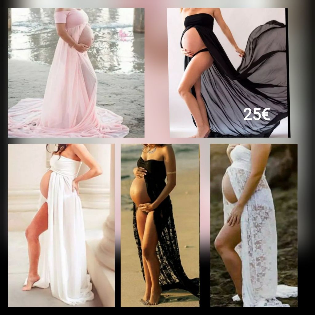 PROMOÇÃO - Vestidos Sessão Fotográfica Grávida NOVOS