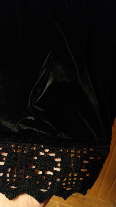 Gotycka długa spódnica welurowa made in Korea 42 XL wysyłka