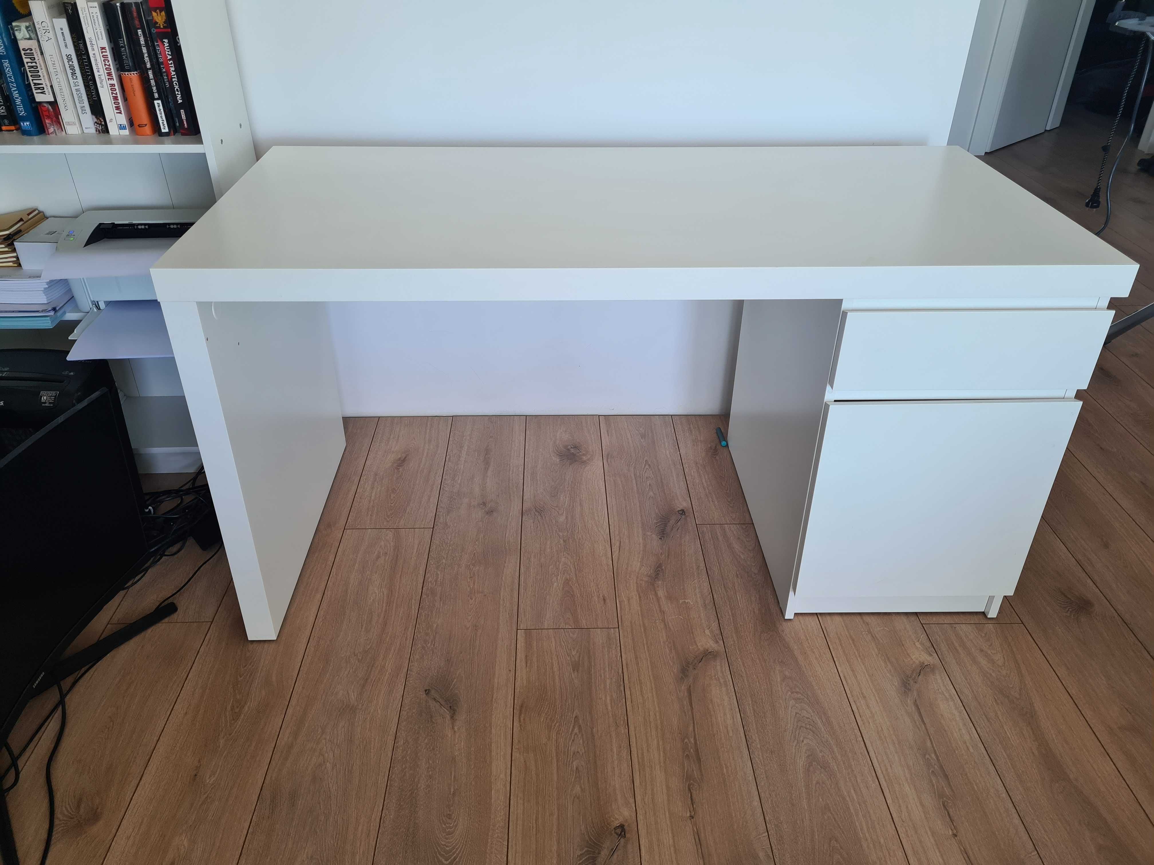 Biurko 140x65 IKEA MALM białe