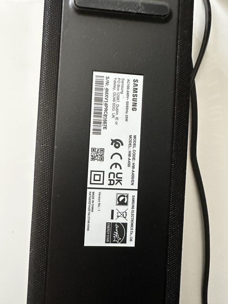 Soundbar Samsung HW-A450 + subwoofer + pilot 100% sprawny