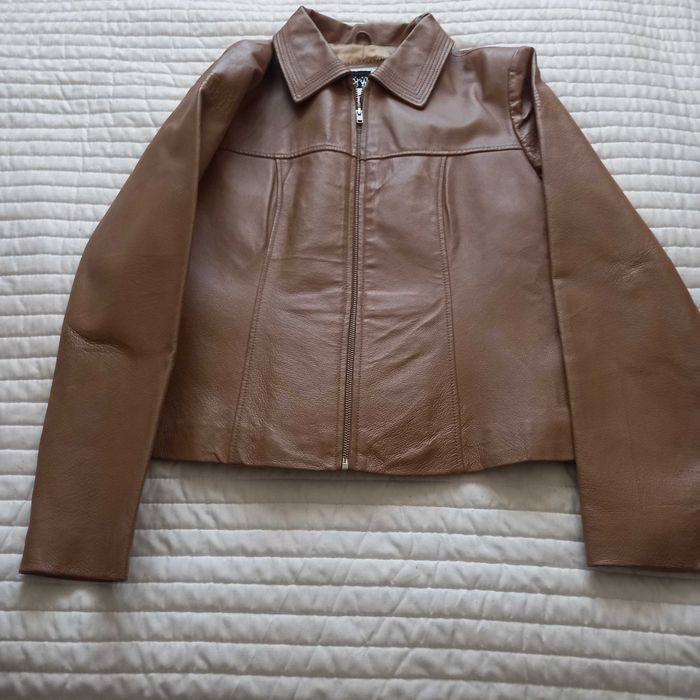 Damska kurtka ze skóry naturalnej TOGETHER w rozmiarze M.