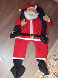 Санта Клаус несёт на плечах, новогодний костюм