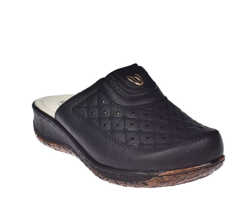 Klapki medyczne damskie na koturnie Enplus JL395 bk roz.  41