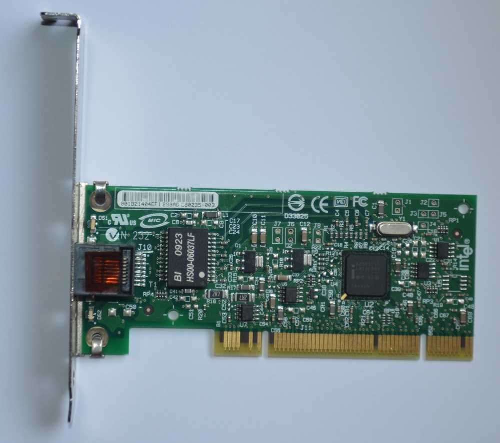 Intel PRO/1000 GT Ethernet   (RJ-45)  10/100/1000 PCI