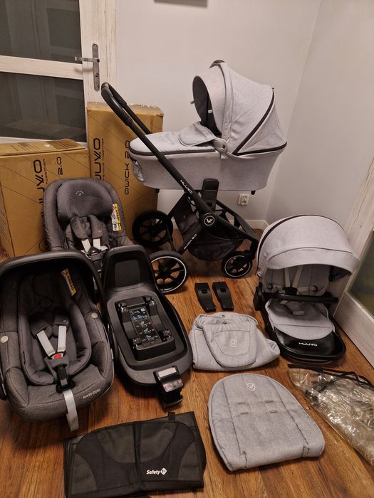 Wózek Muuvo Quick 3w1,5w1 z kompletem Maxi Cosi, zestaw PREMIUM!