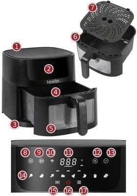 OKAZJIA - Frytkownica Beztłuszczowa Air Fryer Frytownica piekarnik 6l