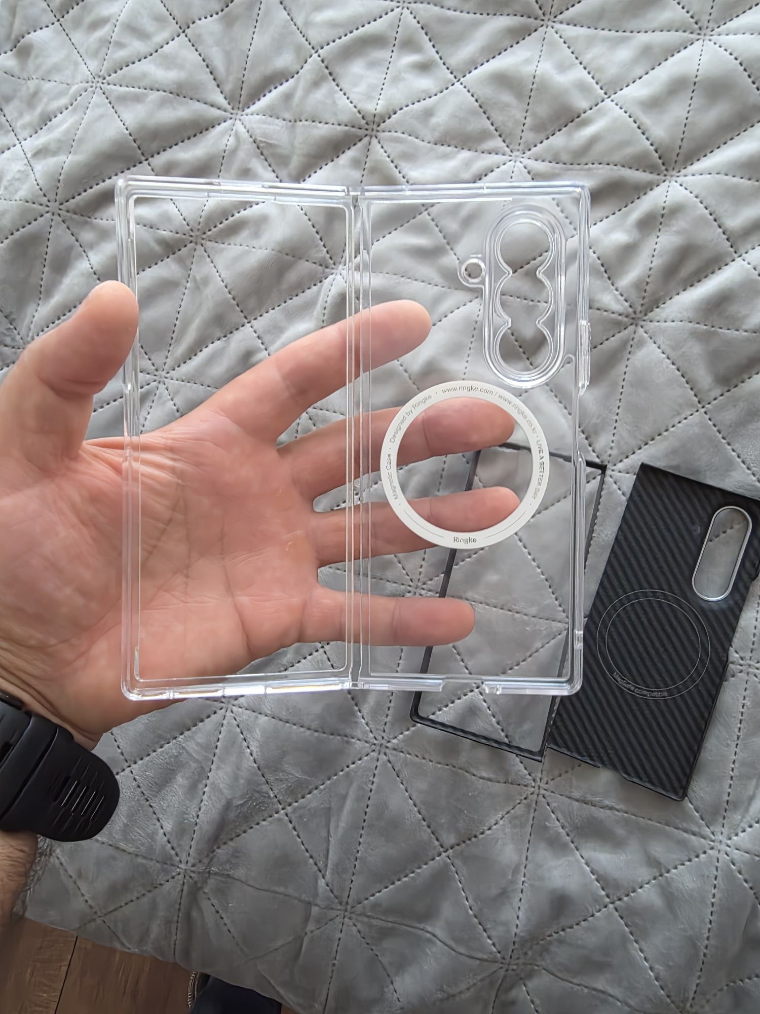 Чехол Samsung Z fold 7 Carbon і TPU + MagSafe