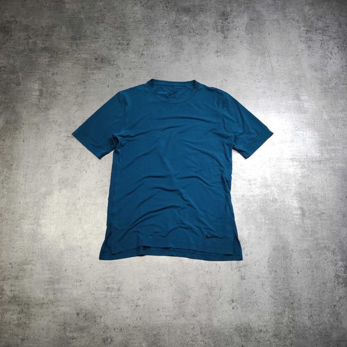 MĘSKA Koszulka Sportowa Casual Małe Logo Nike Granatowa Bawełna
