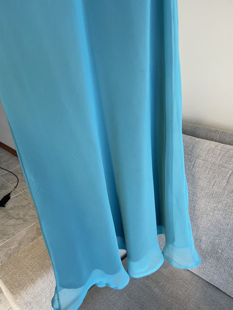Vestido azul turquesa fresco