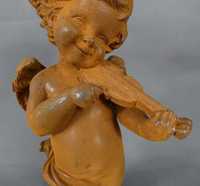 AMOR żeliwo anioł Figura rzeźba skrzypce - ogród