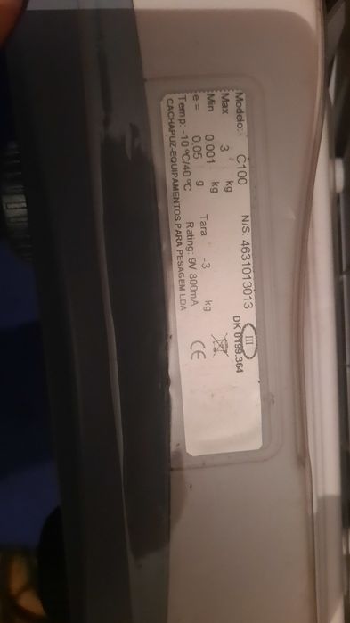 Balança decimal, Cachapuz, pesa até 3kg