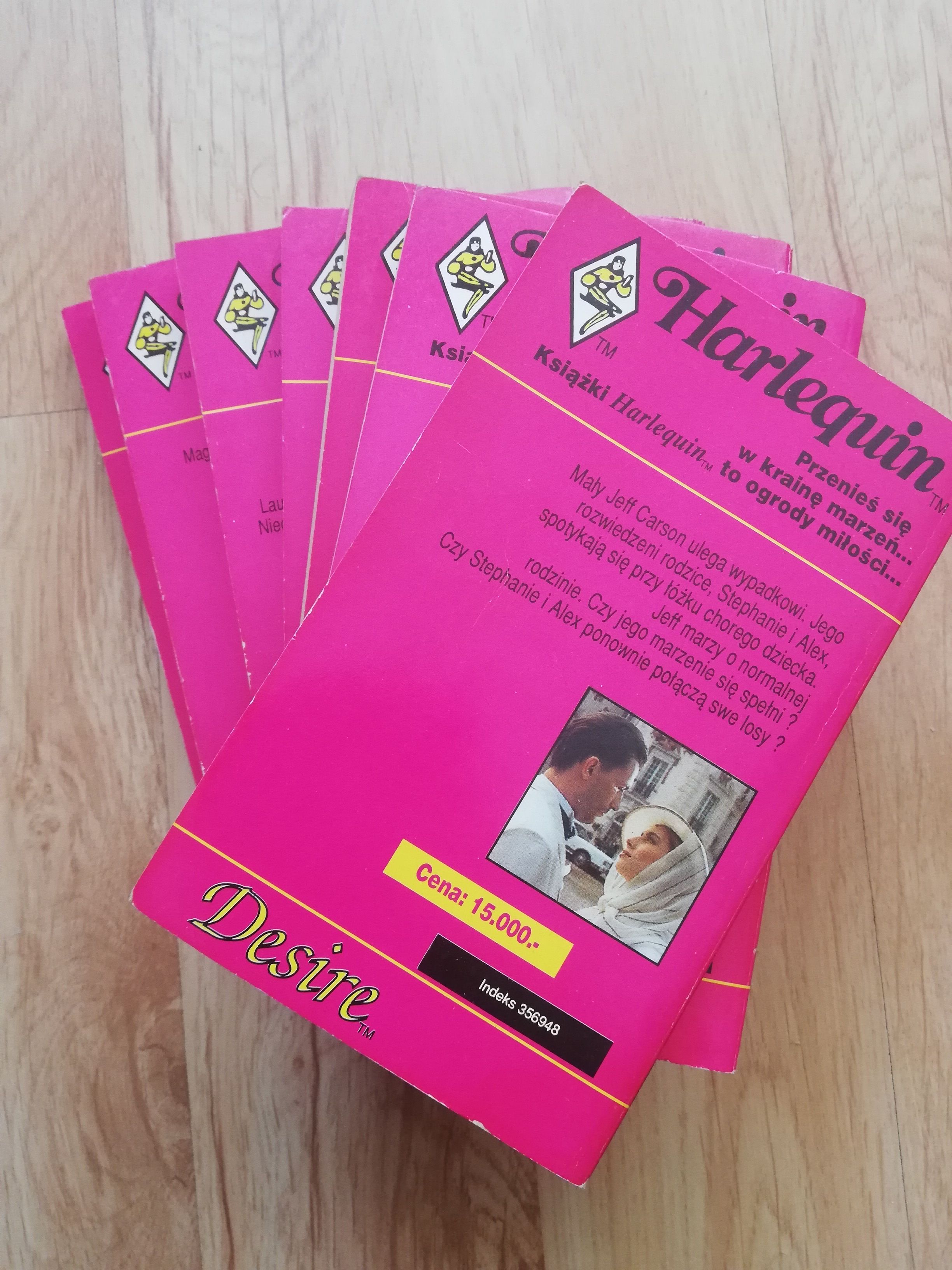 Harlequin Desire 7 numerów książek książki 1992 92 rok retro vintage