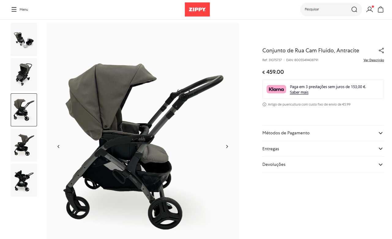 Carrinho de Bébé Duo - CAM Fluido