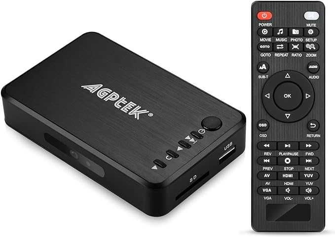 AGPTEK 1080 P HDMI TV Media Player HDMI SD pilot zdalnego sterowania