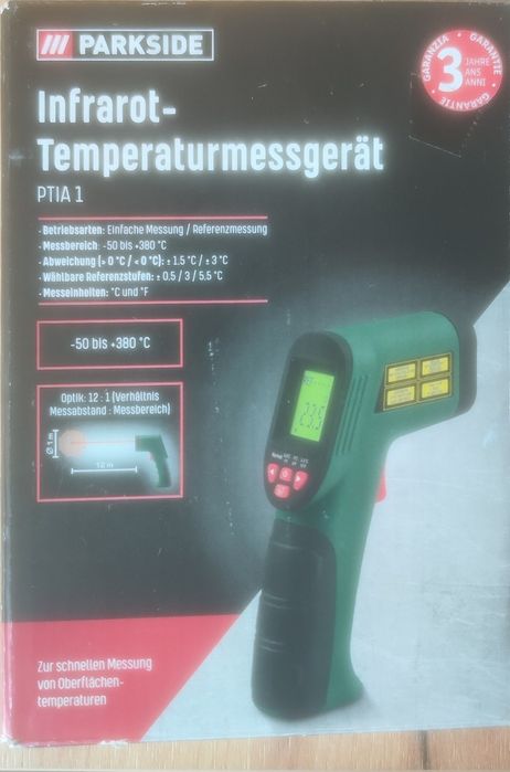 Інфрачервоний термометр PTIA 1 PARKSIDE зелений-чорний M10-990089