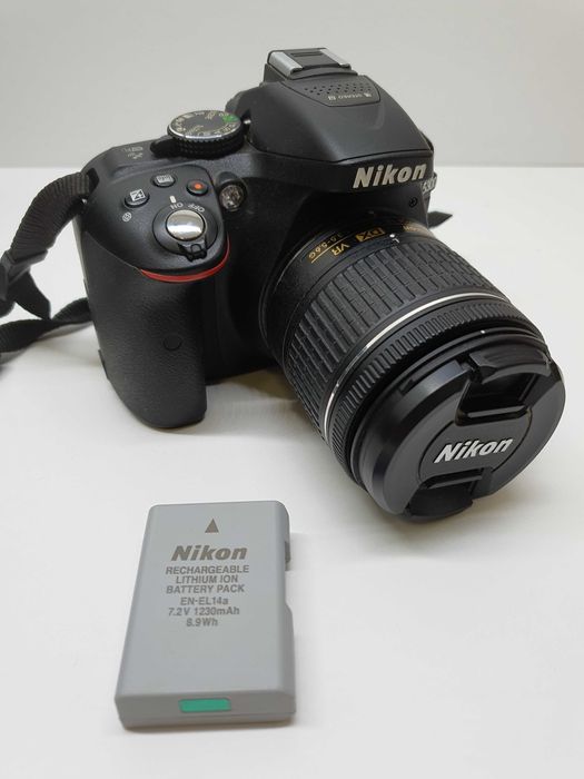 Lustrzanka Nikon D5300 korpus + obiektyw + torba Przebieg 1970