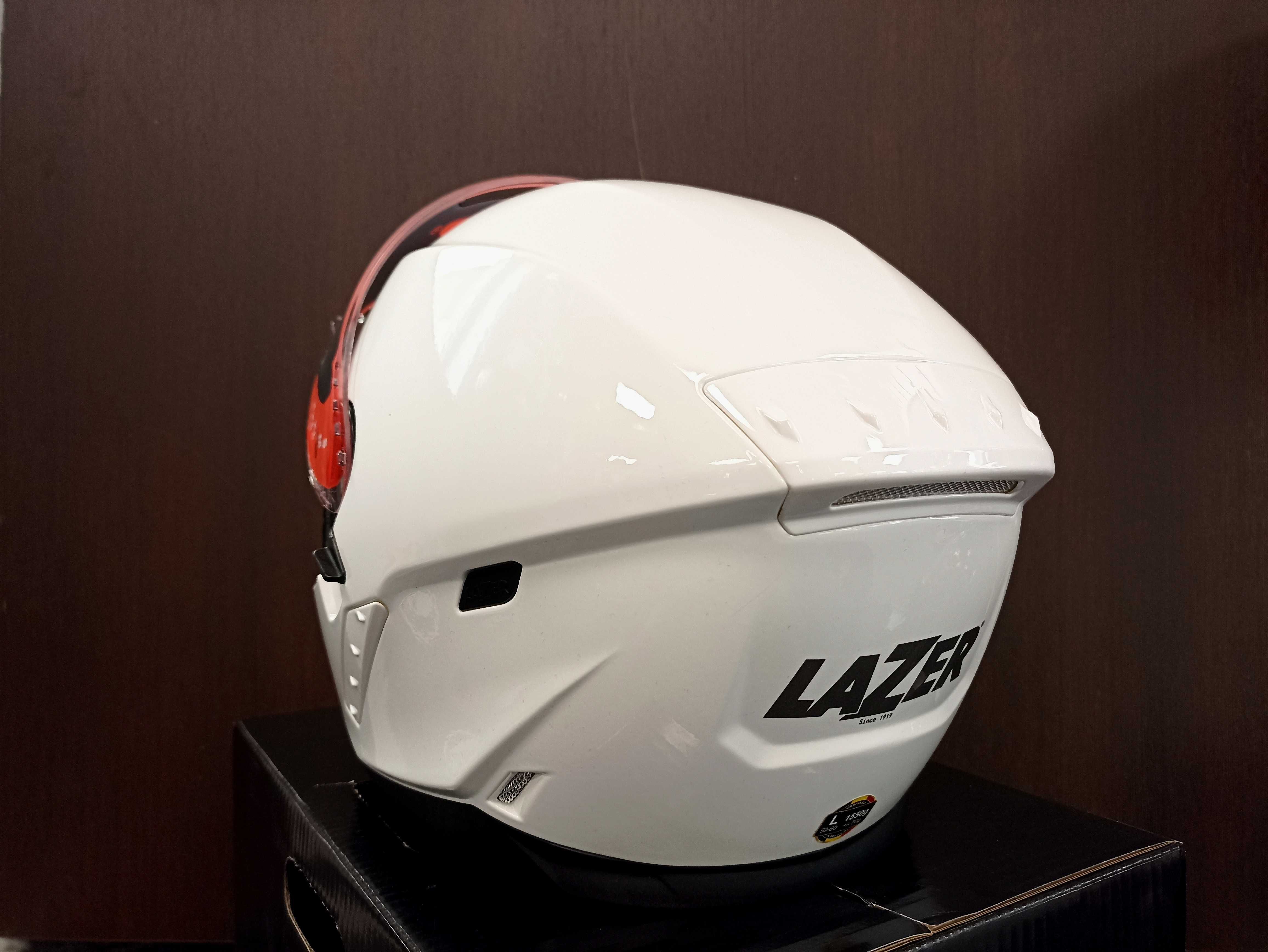 Nowy kask integralny LAZER RAFALE - biały połysk - L