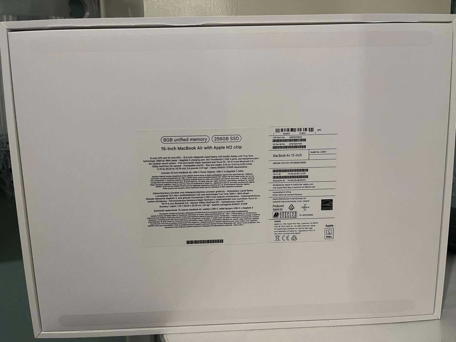 Apple MacBook Air 2023 15,3" M2 8GB RAM 256GB Dysk macOS Północ