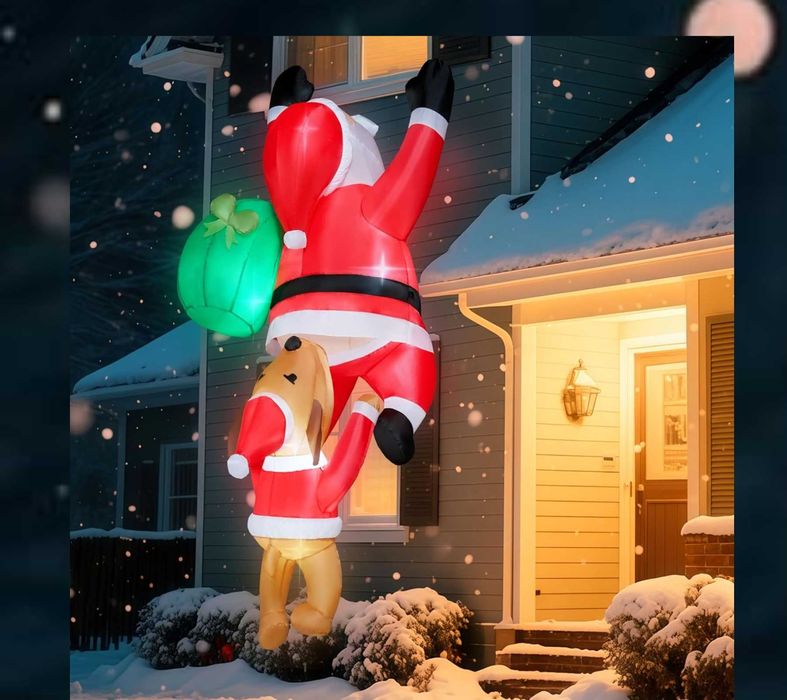 NOWY mikołaj LED ozdoba świąteczna choinka sztuczna do ogrodu sople