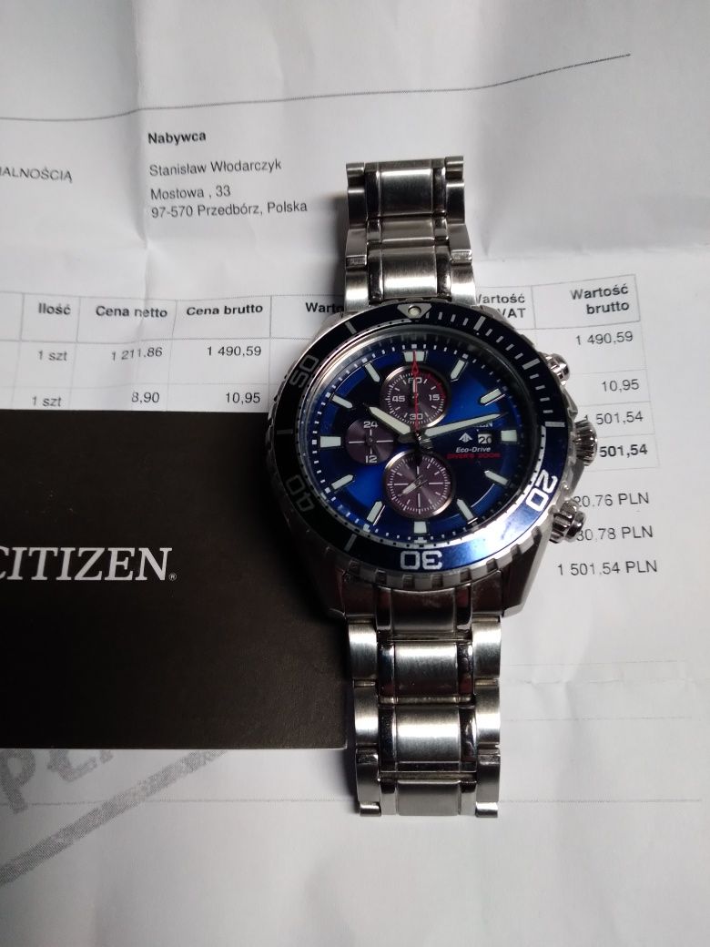 Zegarek Citizen Solar Gwarancja