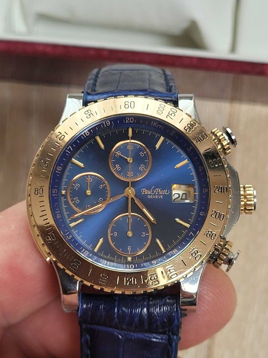 Złoty Zegarek Paul Picot Le Chronographe 18k 750  /SS