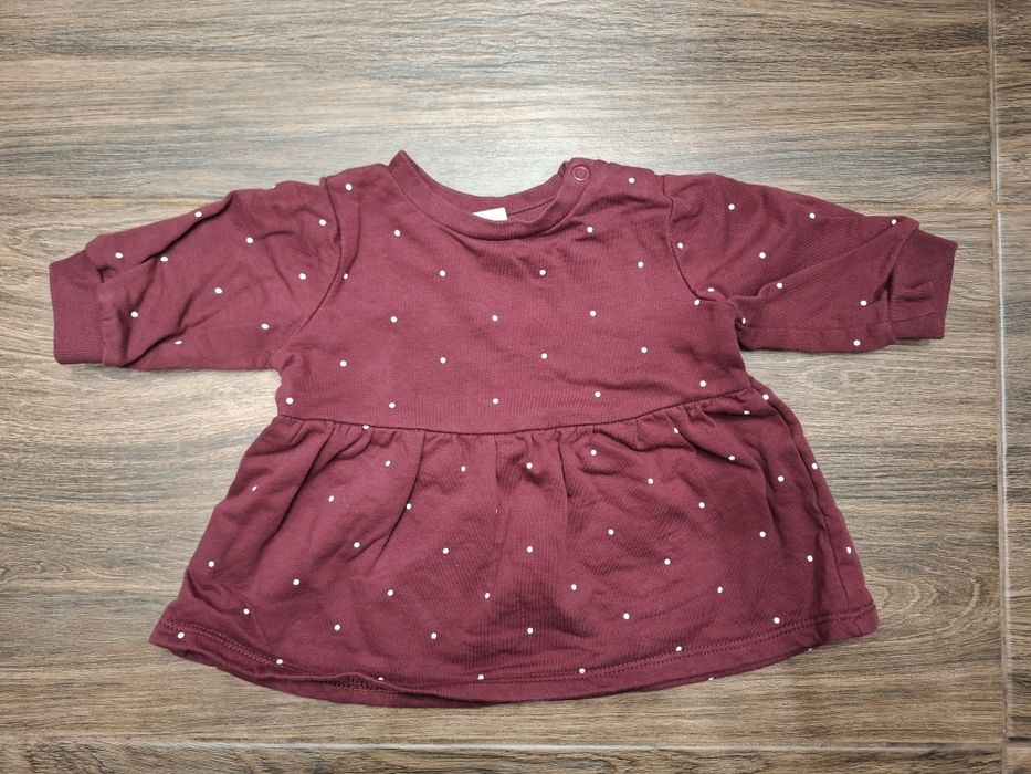 Sukienka 62 bordowa H&M świąteczna