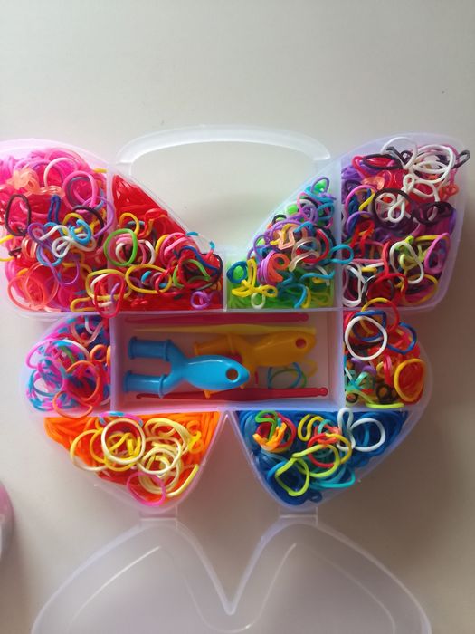 Великий набір резинок для плетіння та верстат