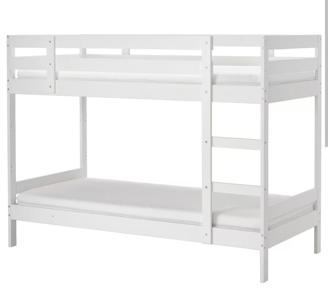 Łóżko piętrowe Mydal Ikea białe