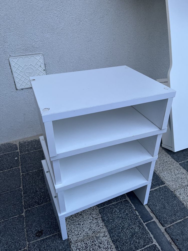 Białe podstawki pod monitor, nadstawka biurko