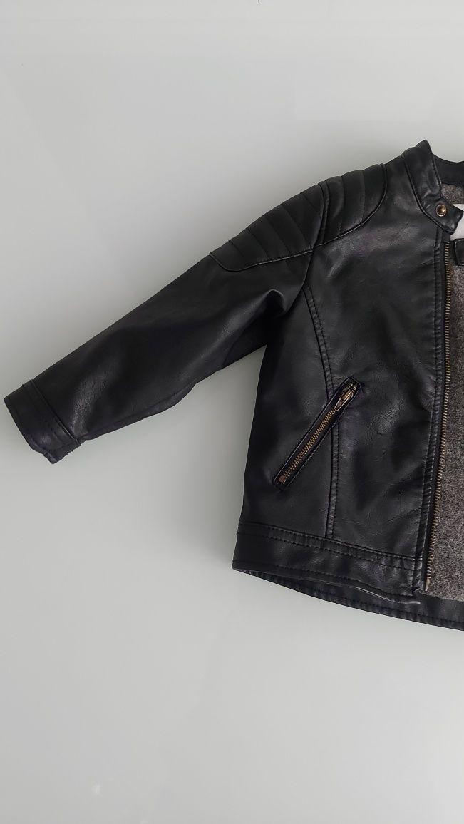 Ramoneska Kurtka Zara Baby r 98 (2-3 lata) Jak NOWA Biker Bike Eco Skó
