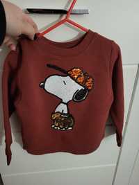 H&M Nowa bluza Snoopy brąz r.98