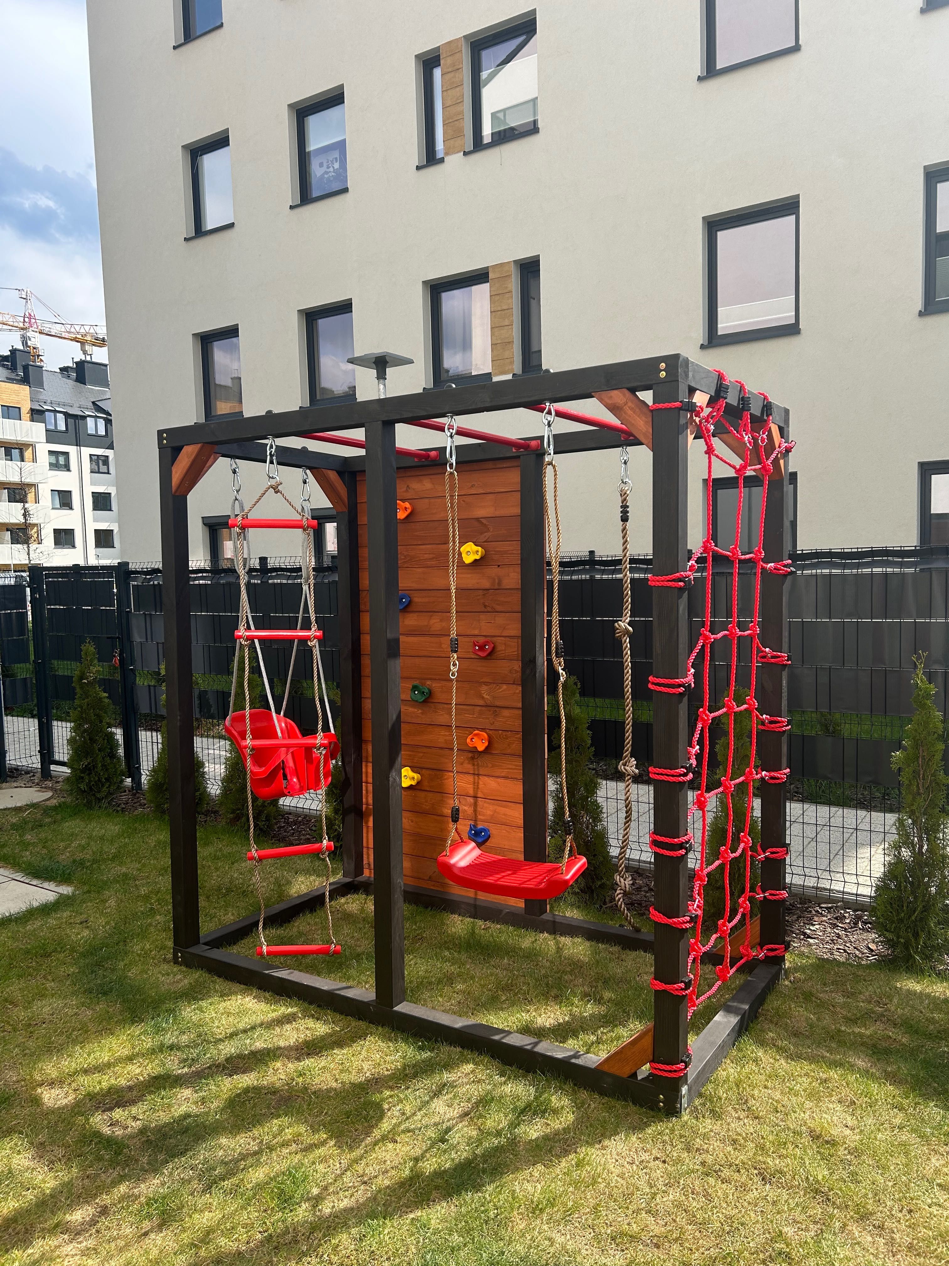 Plac Zabaw - Małpi gaj - wspinaczka - Huśtawka - Drążek Gimnastyczny