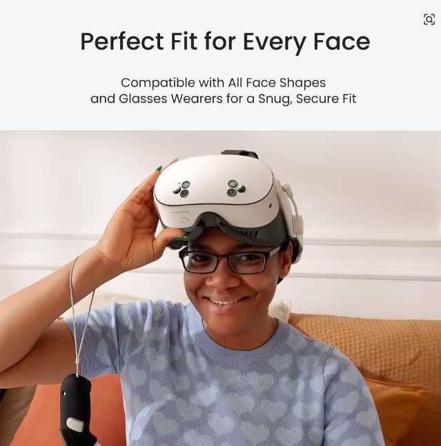 Маска накладка на обличчя KIWI design V4 для VR  Meta Quest 3s