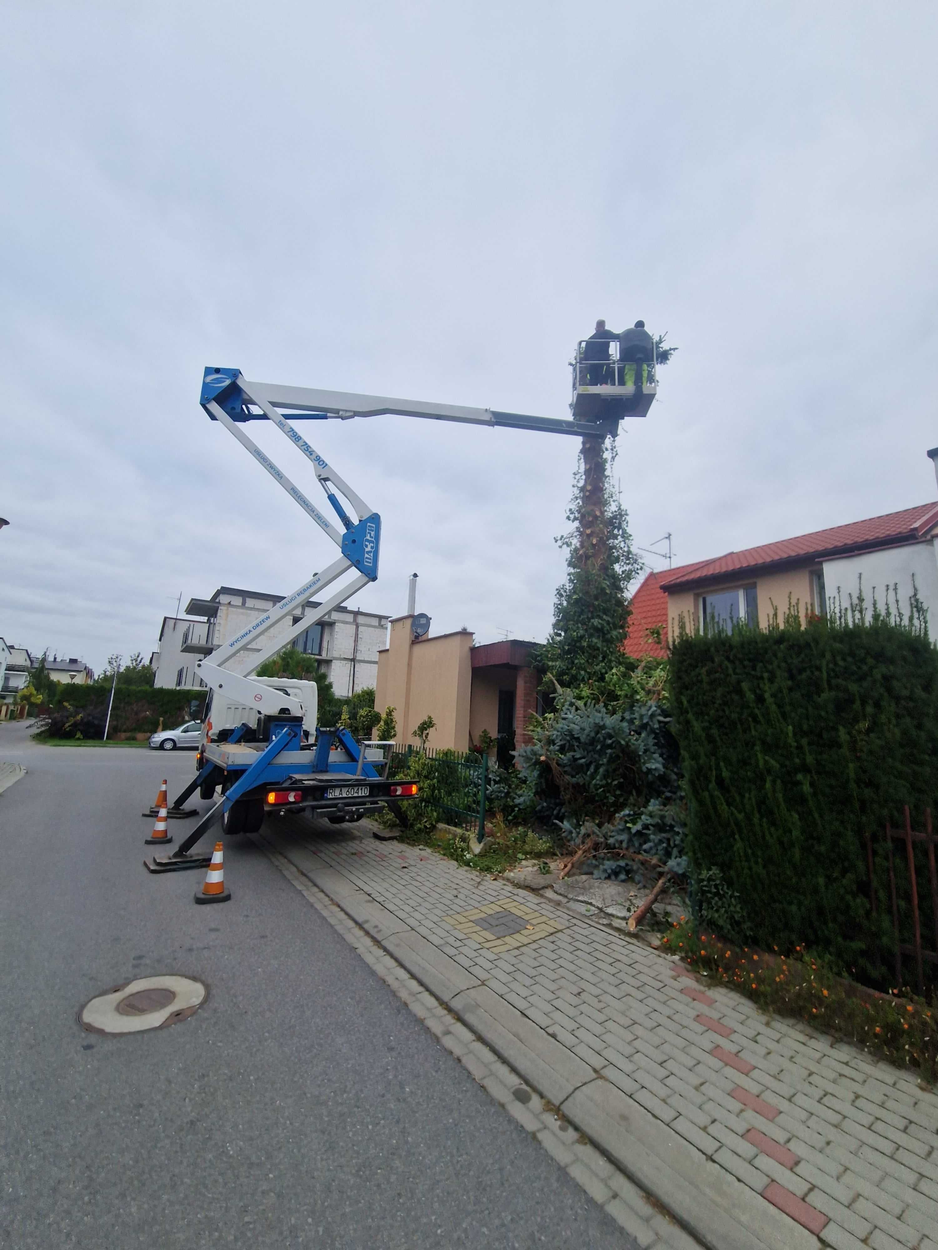 Podnośnik koszowy zwyżka 20 m, wynajem zwyżki, usługi